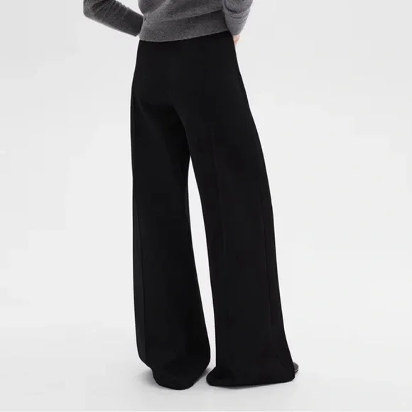 Theory High-Waist Wide-Leg Pant in Crepe Knit - Picture 3 of 4